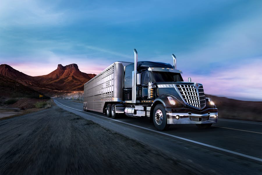 A truck on the road