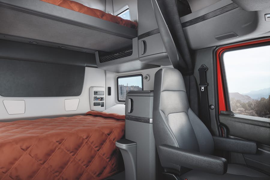 A bed in a vehicle