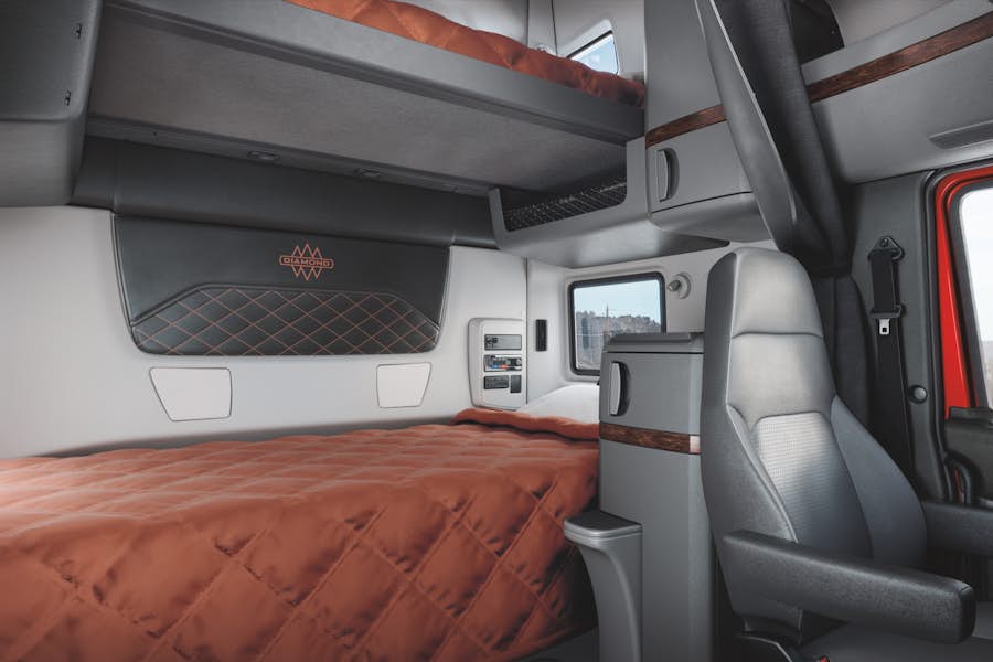 A bed in a vehicle